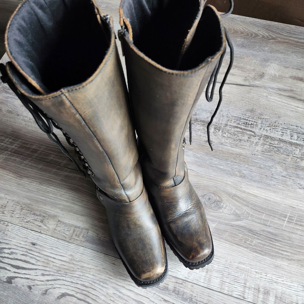 (9.5) Milwaukee Leather Motorcycle Boots - Picture 3 of 6